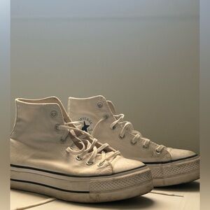 White platform converse size 8